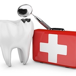 tooth icon and emergency dental kit