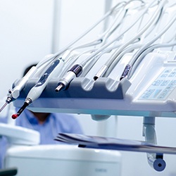 dental instruments lined up