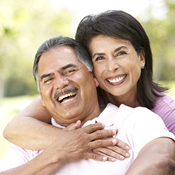 couple smiling